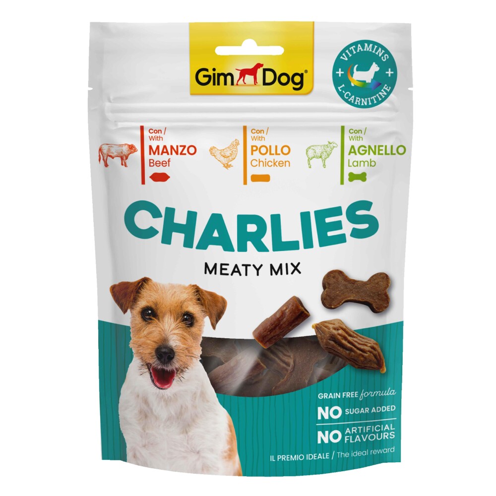 Gimdog Charlies Meaty Mix Sığır Etli. Tavuklu. Kuzu Etli Köpek Ödülü 70 GR | SRC: Barcode: 4002064513706